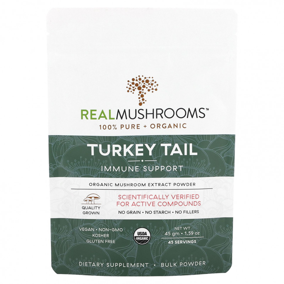 ���� ������ (Iherb) Real Mushrooms, �������, ������� ��������� ������������ ������, 45 � (1,59 �����), ������ �� 5240 ���