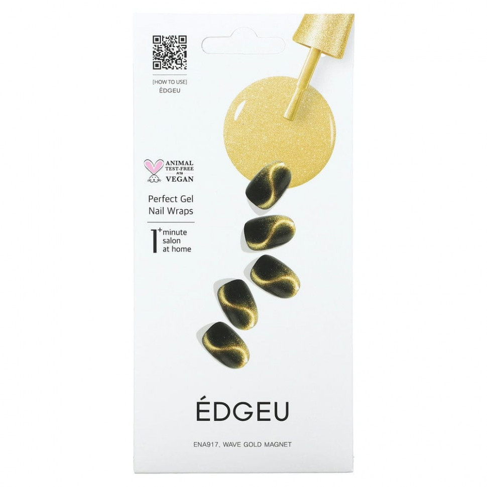 ���� ������ (Iherb) Edgeu, Perfect Gel Nail Wraps, ENA917, Wave Gold Magnet, ����� �� 16 �������, ������ �� 2060 ���