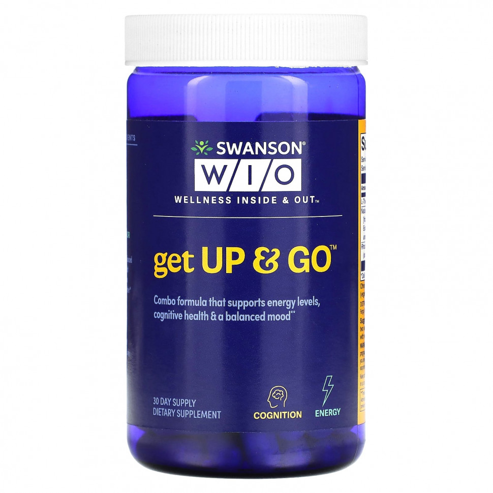 ���� ������ (Iherb) Swanson WIO, Get Up & Go, 60 �������������� ������, ������ �� 4630 ���
