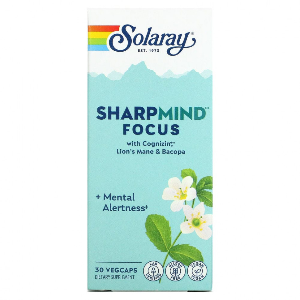 ���� ������ (Iherb) Solaray, SharpMind Focus`` 30 ������������ ������, ������ �� 3540 ���