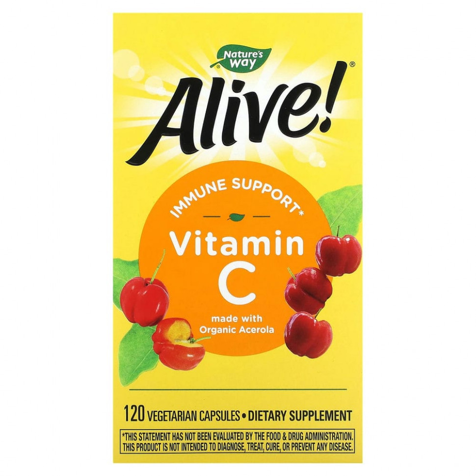 ���� ������ (Iherb) Nature's Way, Alive!, ��������� �������� �������� �, 120 �������������� ������, ������ �� 4870 ���