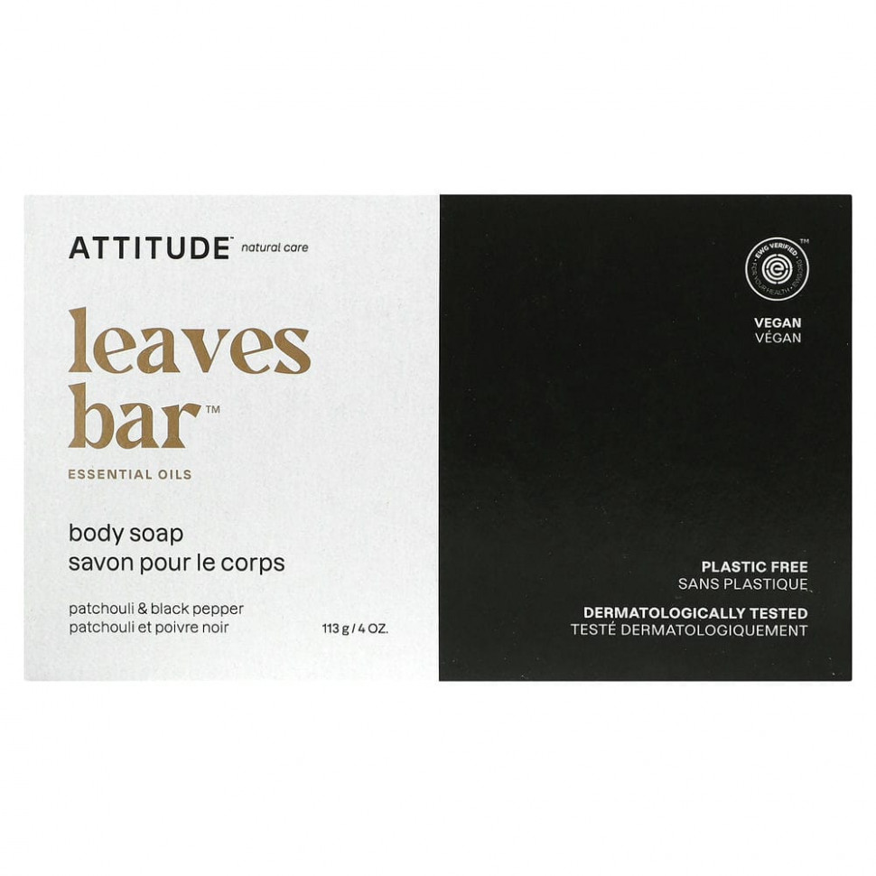 ���� ������ (Iherb) ATTITUDE, Leaves Bar, ���� ��� ����, ������ � ������ �����, 113 � (4 �����), ������ �� 1260 ���