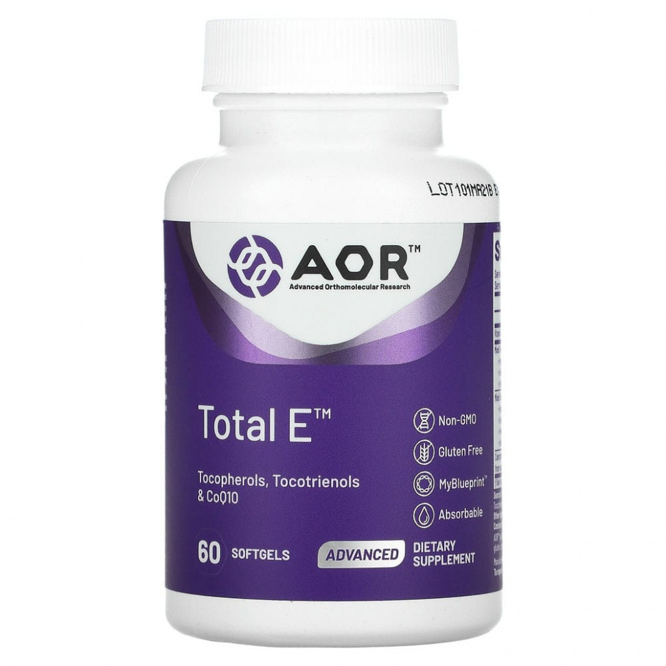 ���� ������ (Iherb) Advanced Orthomolecular Research AOR, Total E, �������� ��������� ������ �, 60 ������ ��������, ������ �� 6400 ���