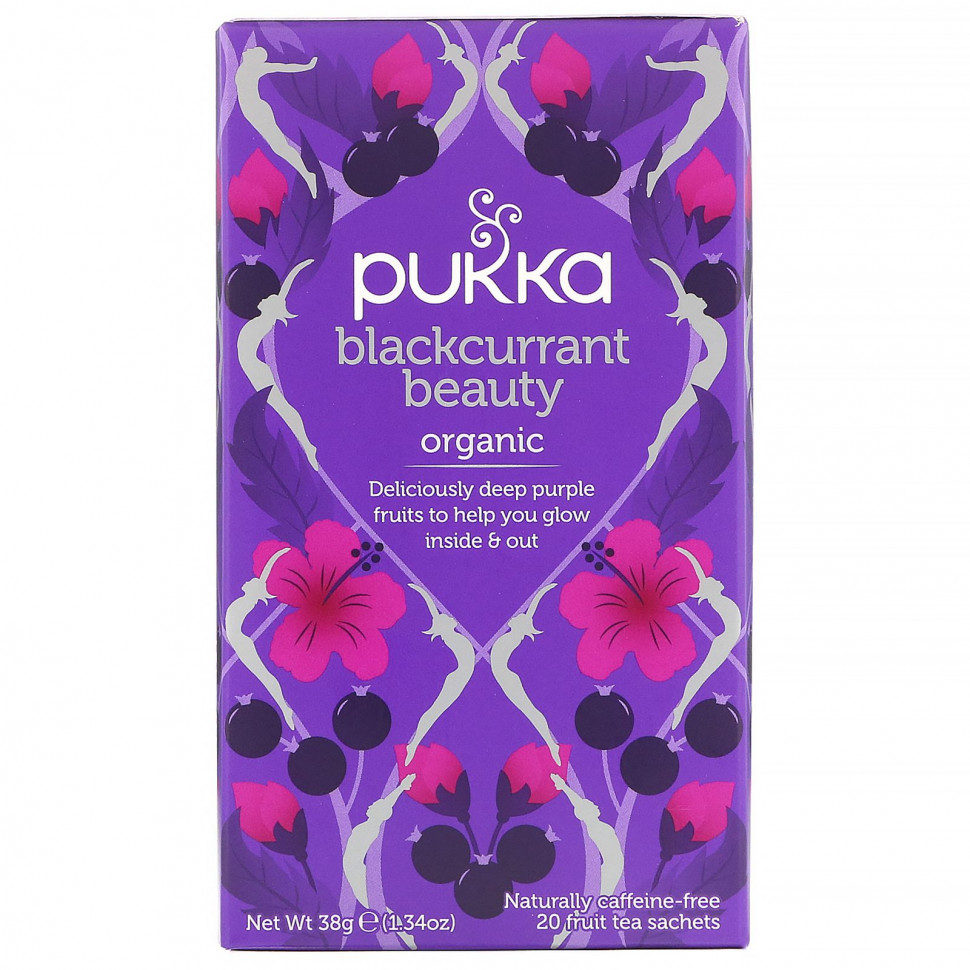 ���� ������ (Iherb) Pukka Herbs, Blackcurrant Beauty, ������������ ��� � ������ ����������, ��� �������, 20 ��������� � ��������� ����, 38 � (1,34 �����), ������ �� 1260 ���