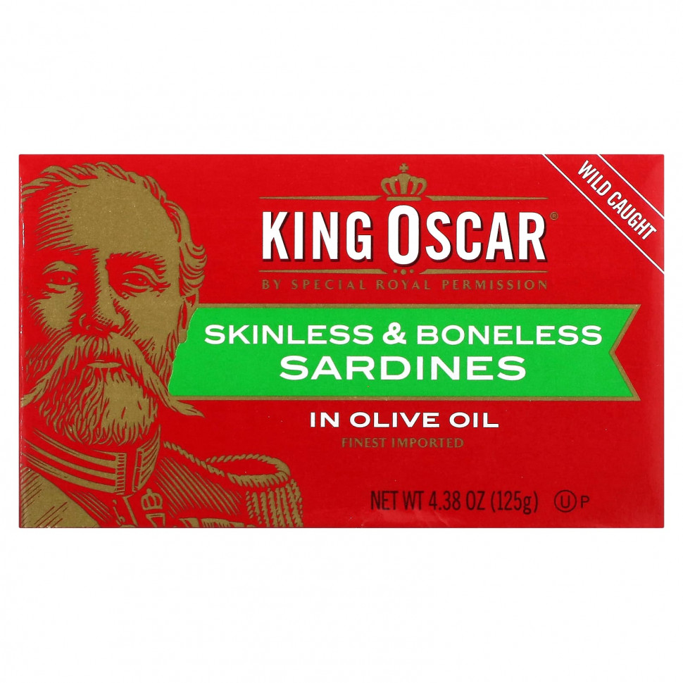 ���� ������ (Iherb) King Oscar, ������� ��� ���� � ��� ������ � ��������� �����, 125 � (4,38 �����), ������ �� 760 ���