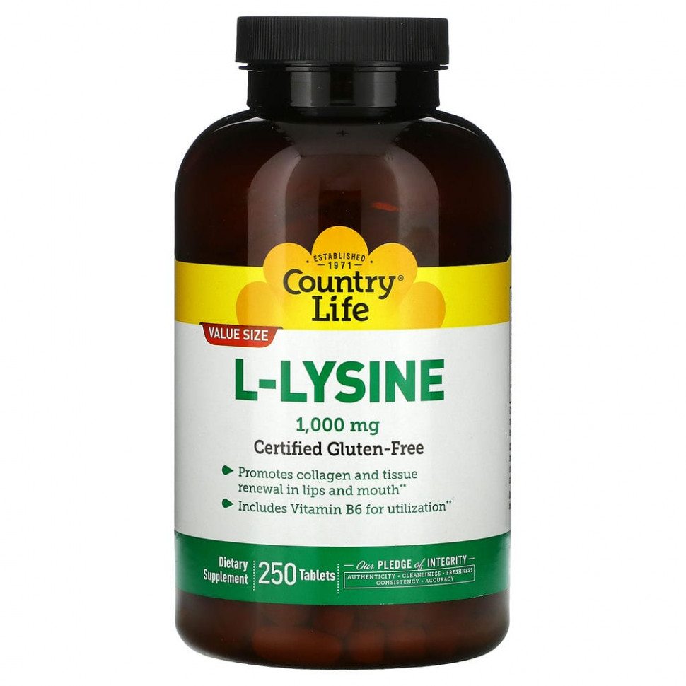   (Iherb) Country Life, L-, 1000 , 250 ,   4900 