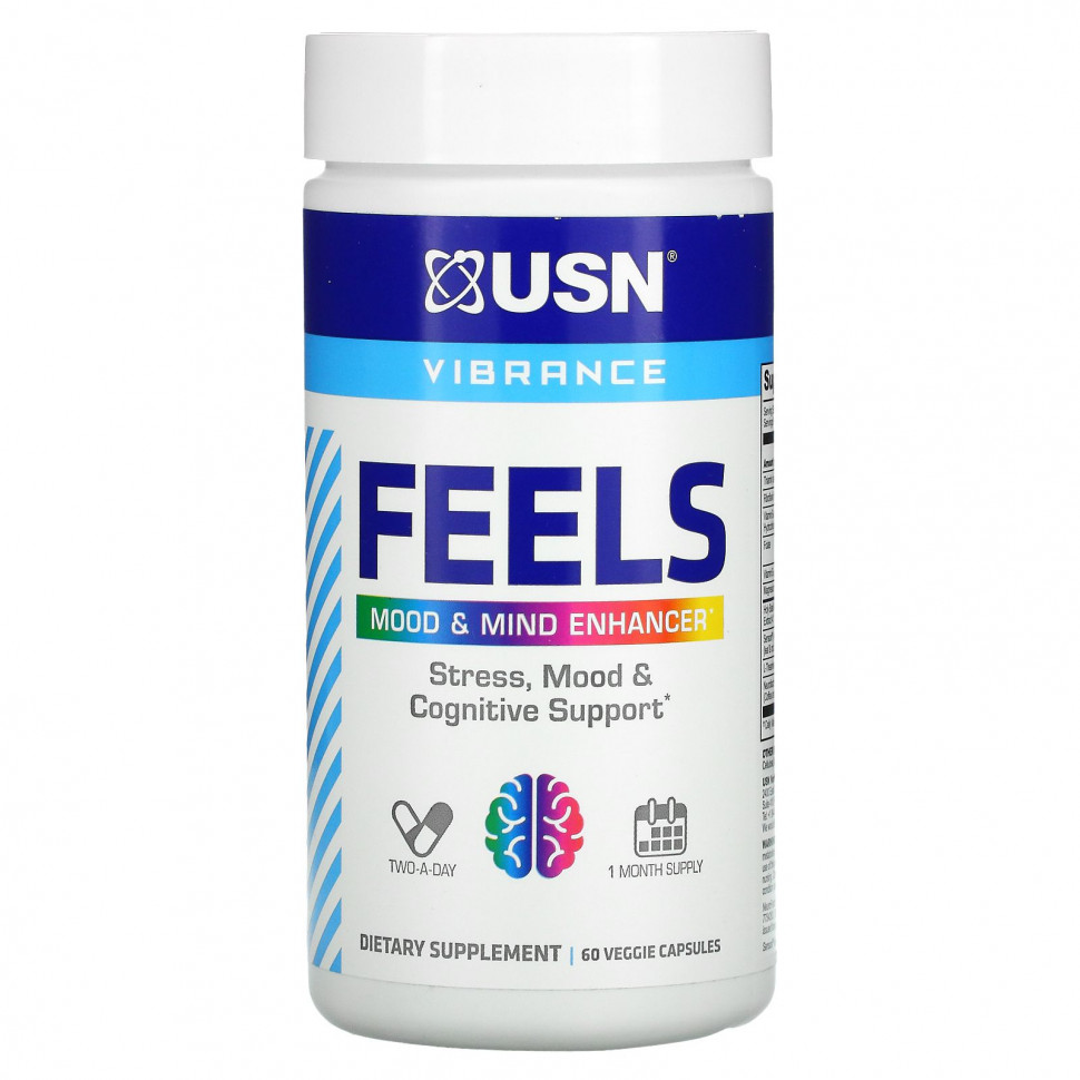 ���� ������ (Iherb) USN North America, Inc., FEELS - Mood & Mind Enhancer, 60 ������������ ������, ������ �� 5680 ���