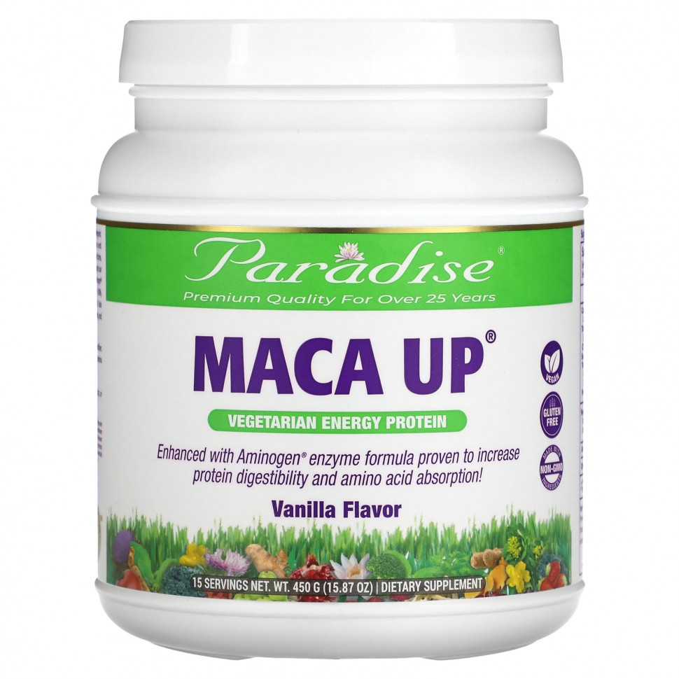 ���� ������ (Iherb) Paradise Herbs, Maca Up, Vegetarian Energy Protein, Vanilla, 15.87 oz (450 g), ������ �� 5900 ���