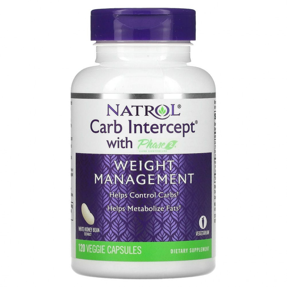 ���� ������ (Iherb) Natrol, Carb Intercept � Phase 2 Carb Controller, ������� ��� �������� ����, 1000 ��, 120 ������������ ������, ������ �� 5230 ���