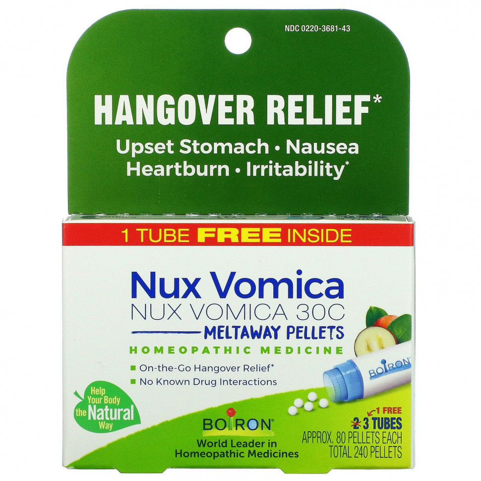 ���� ������ (Iherb) Boiron, Single Remedies, �������� (Nux Vomica), 30C, 3 ����, �������������� 80 ������ � ������, ������ �� 3290 ���
