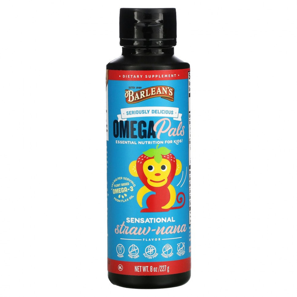 ���� ������ (Iherb) Barlean's, Seriously Delicious Omega Pals, ��������� � ������, 227 � (8 �����), ������ �� 2970 ���