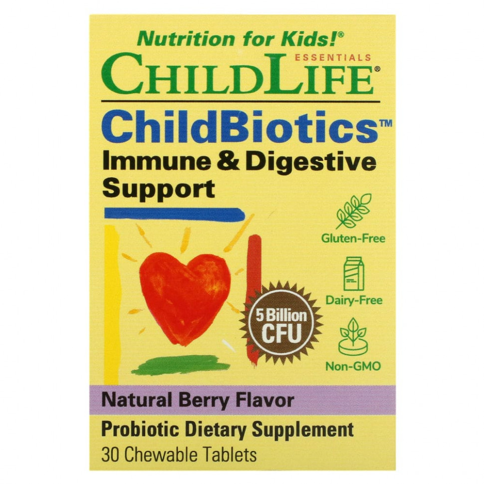 ���� ������ (Iherb) ChildLife, LiveBiotics, ��������� ���������� � �����������, ����������� ������� ����, 5 ���� ���, 30 ����������� ��������, ������ �� 3570 ���