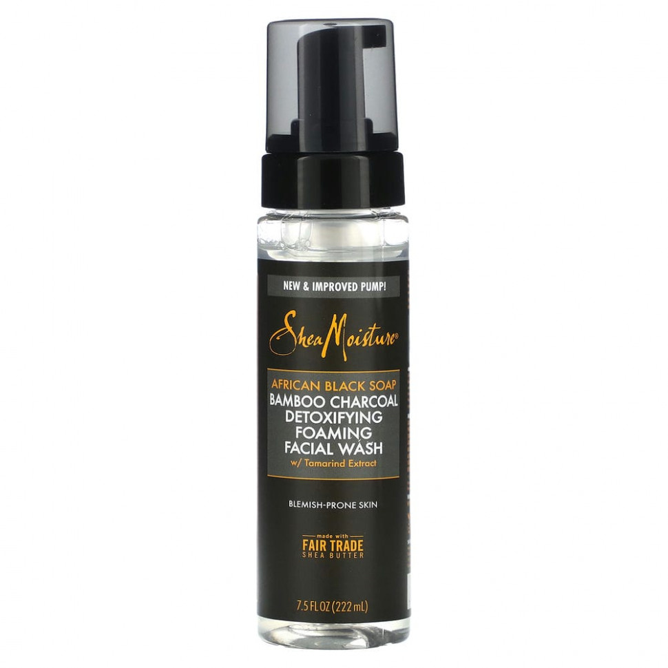 ���� ������ (Iherb) SheaMoisture, African Black Soap, ��������� ����� ��� �������� � ���������� ����� � ���������� ���������, 222 �� (7,5 ����. �����), ������ �� 2500 ���