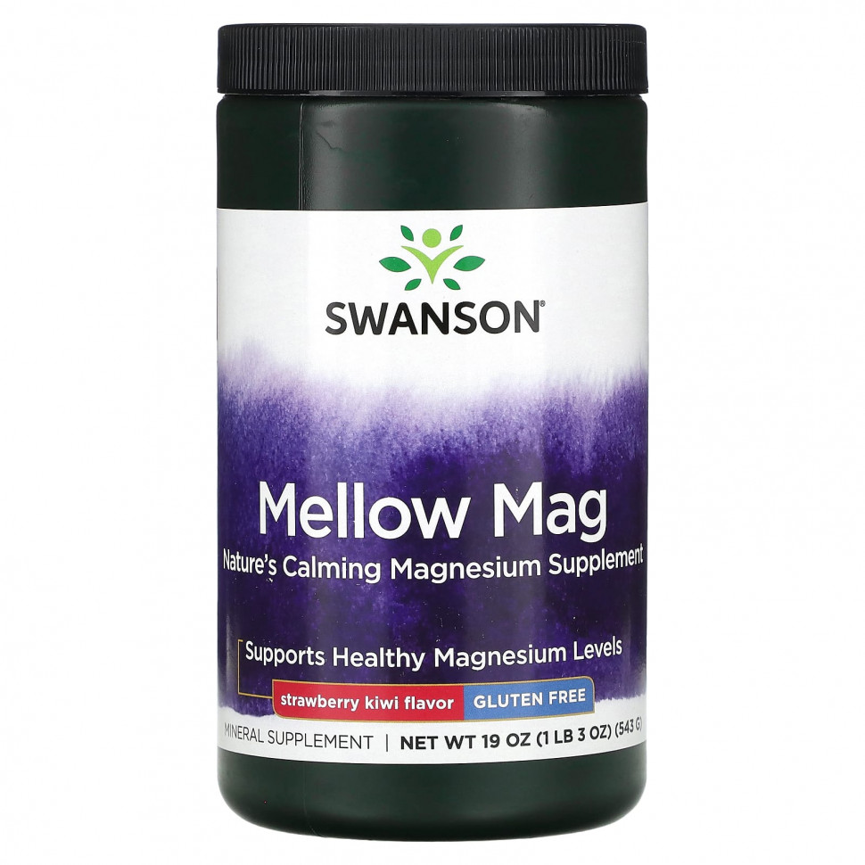 ���� ������ (Iherb) Swanson, Mellow Mag, �������� � ����, 543 � (19 �����), ������ �� 6500 ���