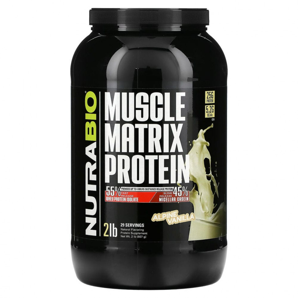 ���� ������ (Iherb) Nutrabio Labs, Muscle Matrix Protein, ���������� ������, 907 � (2 �����), ������ �� 9700 ���