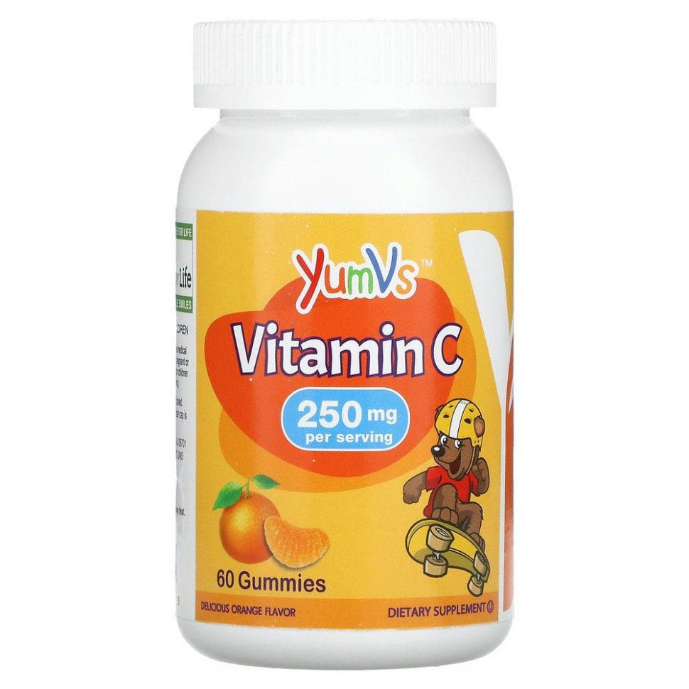 ���� ������ (Iherb) YumV's, Kids, Vitamin C, Delicious Orange, 250 mg, 60 Gummies, ������ �� 2580 ���
