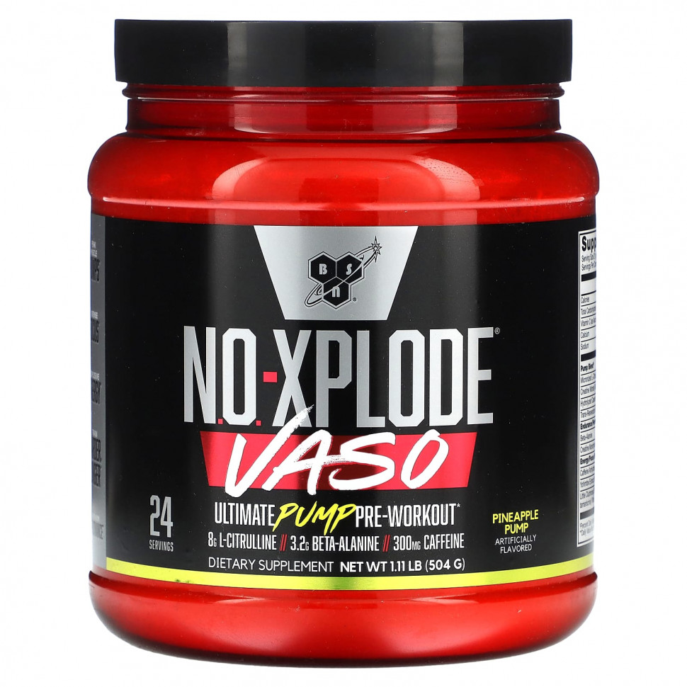 ���� ������ (Iherb) BSN, No-Xplode VASO, Ultimate Pump ����� �����������, � ��������, 504 � (1,11 �����), ������ �� 8980 ���