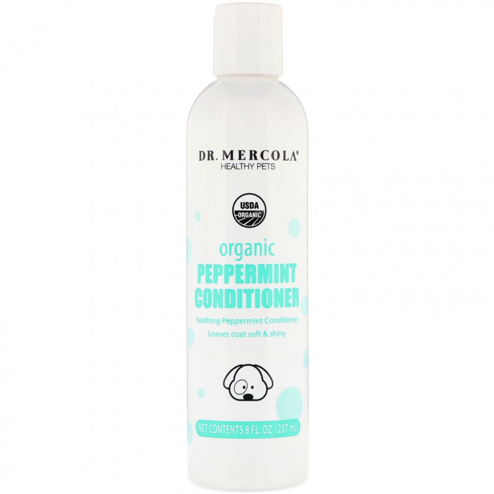 ���� ������ (Iherb) Dr. Mercola, Healthy Pets, Organic Peppermint Conditioner for Dogs, 8 fl oz (237 ml), ������ �� 4600 ���