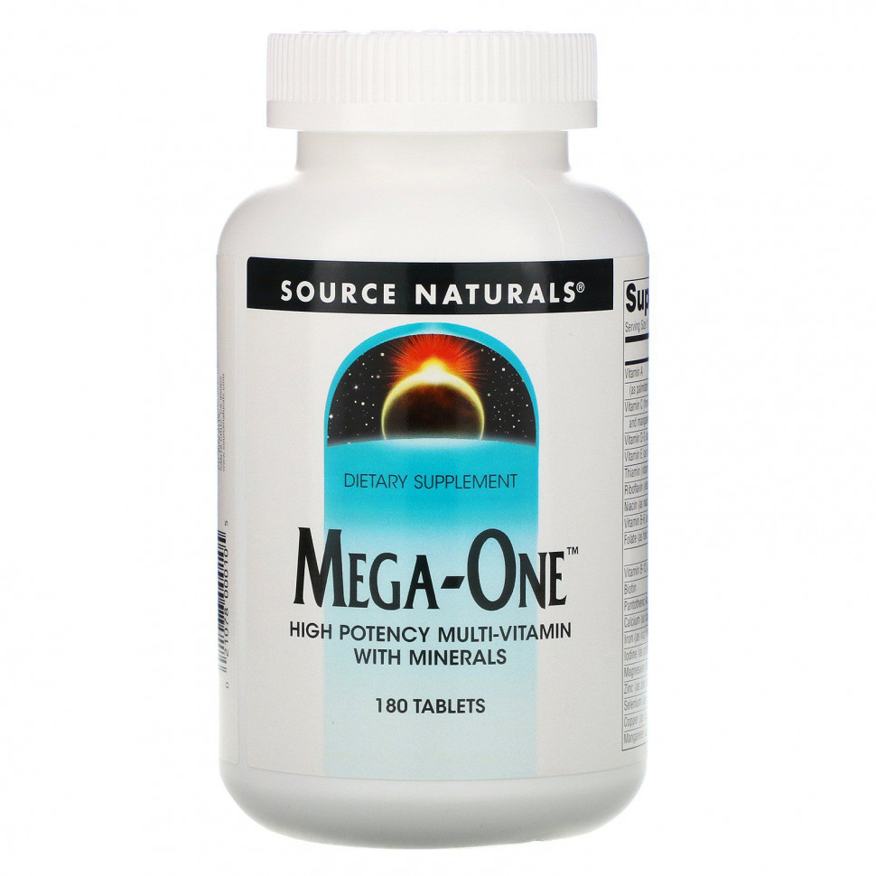 ���� ������ (Iherb) Source Naturals, Mega-One, ����������������� ������������� � ����������, 180 ��������, ������ �� 8050 ���
