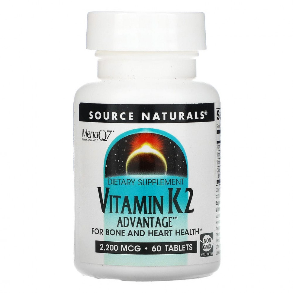 ���� ������ (Iherb) Source Naturals, ������������ �������� K2, 2,200 ���, 60 ��������, ������ �� 4460 ���