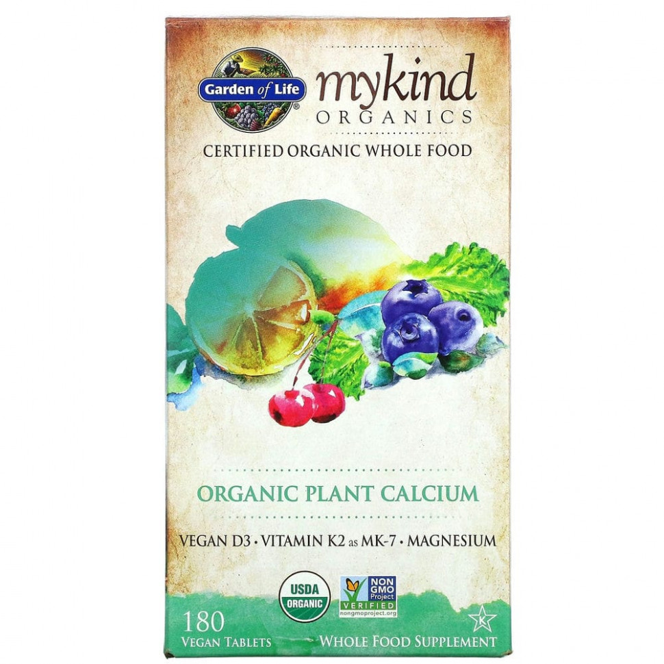 ���� ������ (Iherb) Garden of Life, KIND Organics, ������������ ������������ �������, 180 ��������� ��������, ������ �� 10190 ���