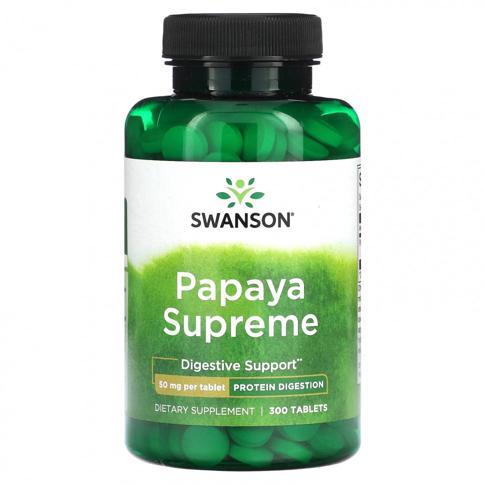   (Iherb) Swanson, Papaya Supreme, 50 , 300 ,   2200 