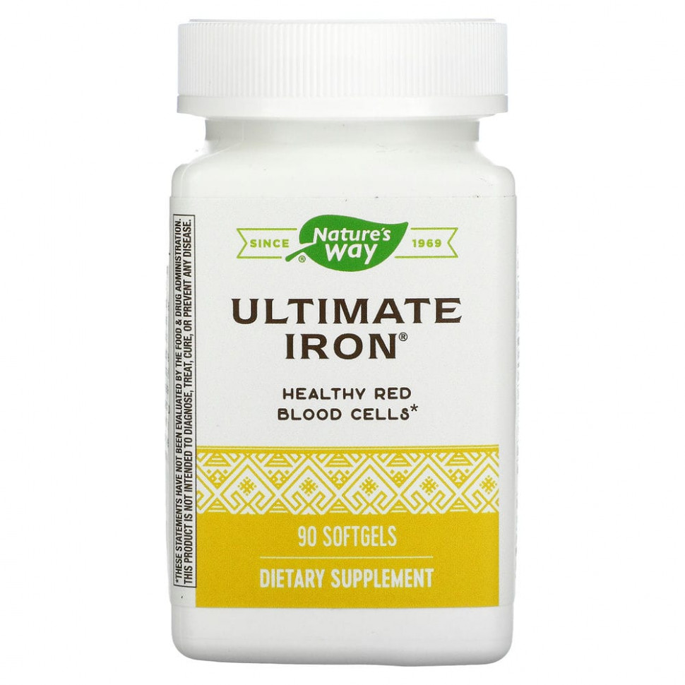 ���� ������ (Iherb) Nature's Way, Ultimate Iron, 90 ������ ��������, ������ �� 3990 ���