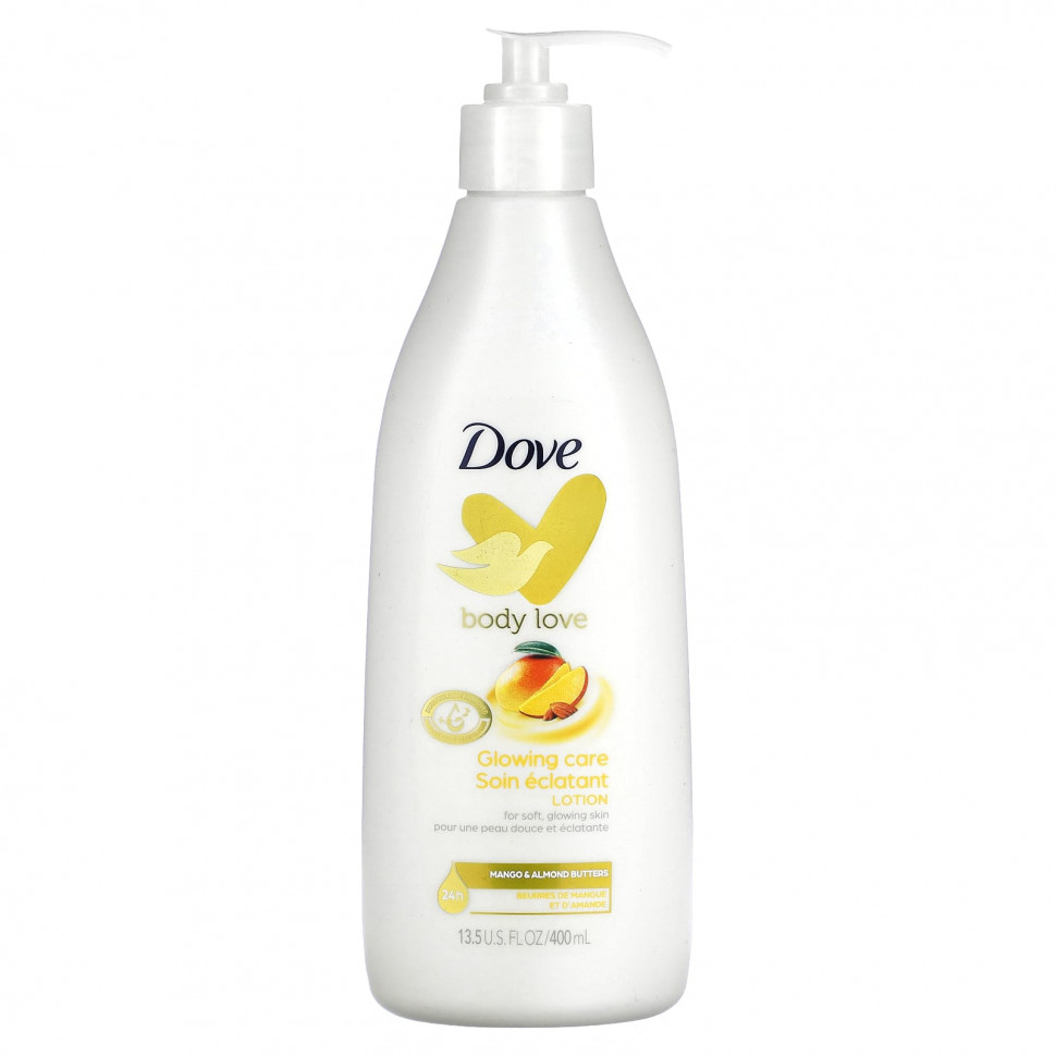 ���� ������ (Iherb) Dove, Glowing Care Lotion, ����� ����� � �������, 400 �� (13,5 ����. �����), ������ �� 1990 ���