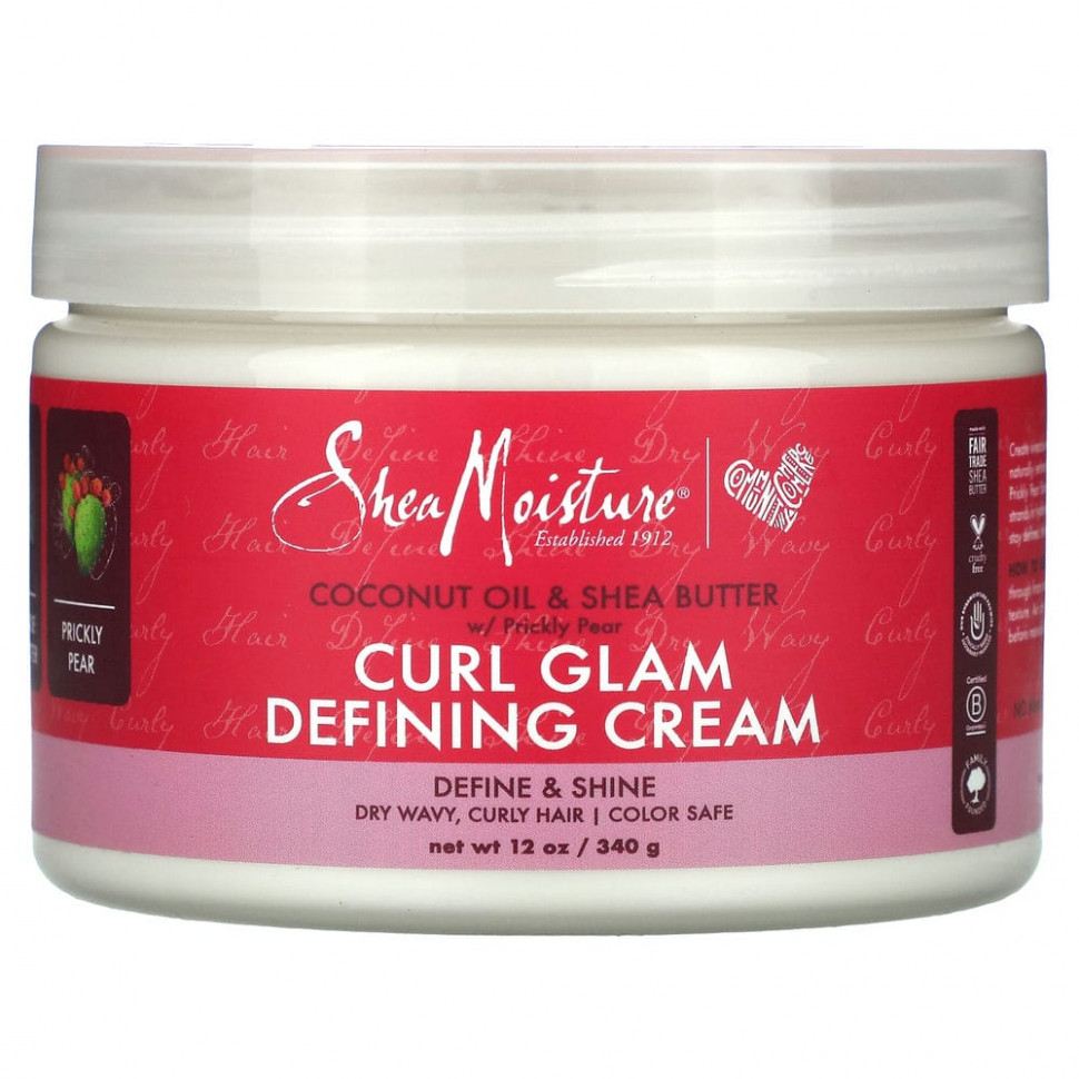 ���� ������ (Iherb) SheaMoisture, Curl Glam Defining Cream, ���� ��� ����� � �������� �����, ��������� ����� � ����� �� � ��������, 340 � (12 �����), ������ �� 2950 ���