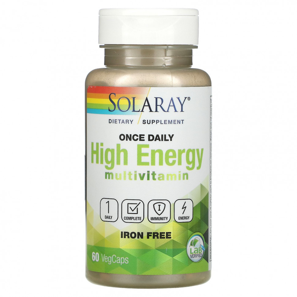 ���� ������ (Iherb) Solaray, Once Daily, �������������������� ��������������, ��� ������, 60 ������������ ������, ������ �� 2320 ���