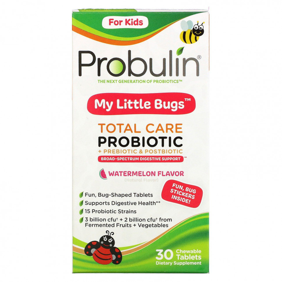 ���� ������ (Iherb) Probulin, ��� �����, My Little Bugs, ��������� Total Care + ��������� � ����������, �����, 30 ����������� ��������, ������ �� 3580 ���