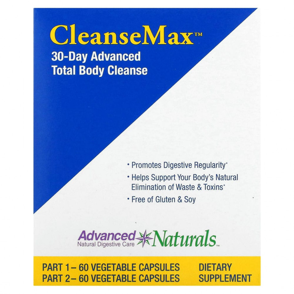 ���� ������ (Iherb) Advanced Naturals, CleanseMax, ���������� �������� ��� ����� ���� �� 30 ����, 2 �������, 60 ������������ ������ � ������, ������ �� 5270 ���
