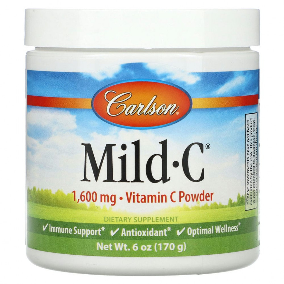 ���� ������ (Iherb) Carlson, Mild-C, ������� C � �������, 1600 ��, 170 � (6 �����), ������ �� 2930 ���