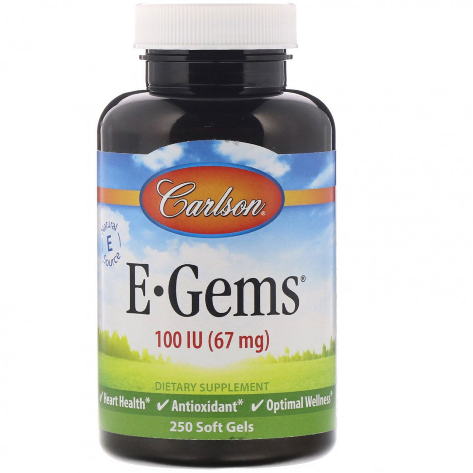 ���� ������ (Iherb) Carlson Labs, E-Gems, 67 �� (100 ��), 250 ������, ������ �� 3790 ���