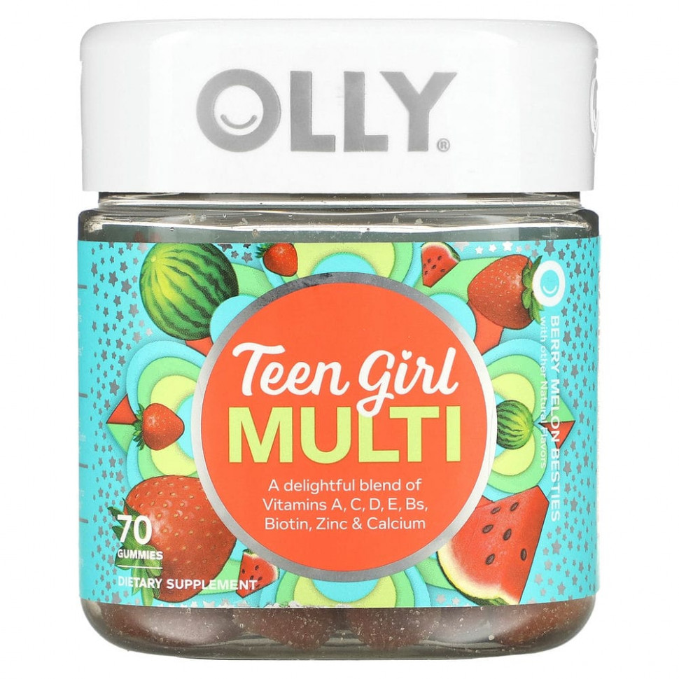 ���� ������ (Iherb) OLLY, Teen Girl Multi, Berry Melon Besties, 70 ����������� ��������, ������ �� 3180 ���