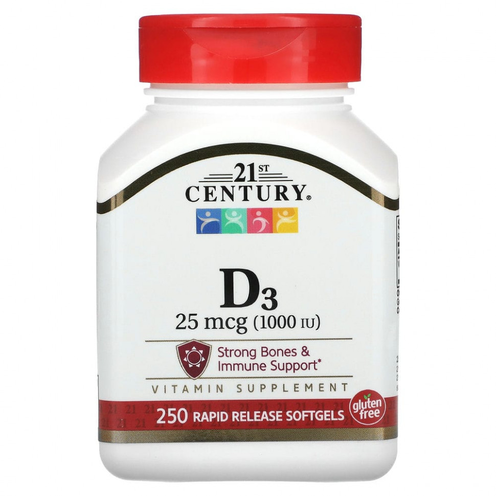 ���� ������ (Iherb) 21st Century, ������� D3, 25 ��� (1000 ��), 250 ������ �������� � ������� ��������������, ������ �� 1720 ���