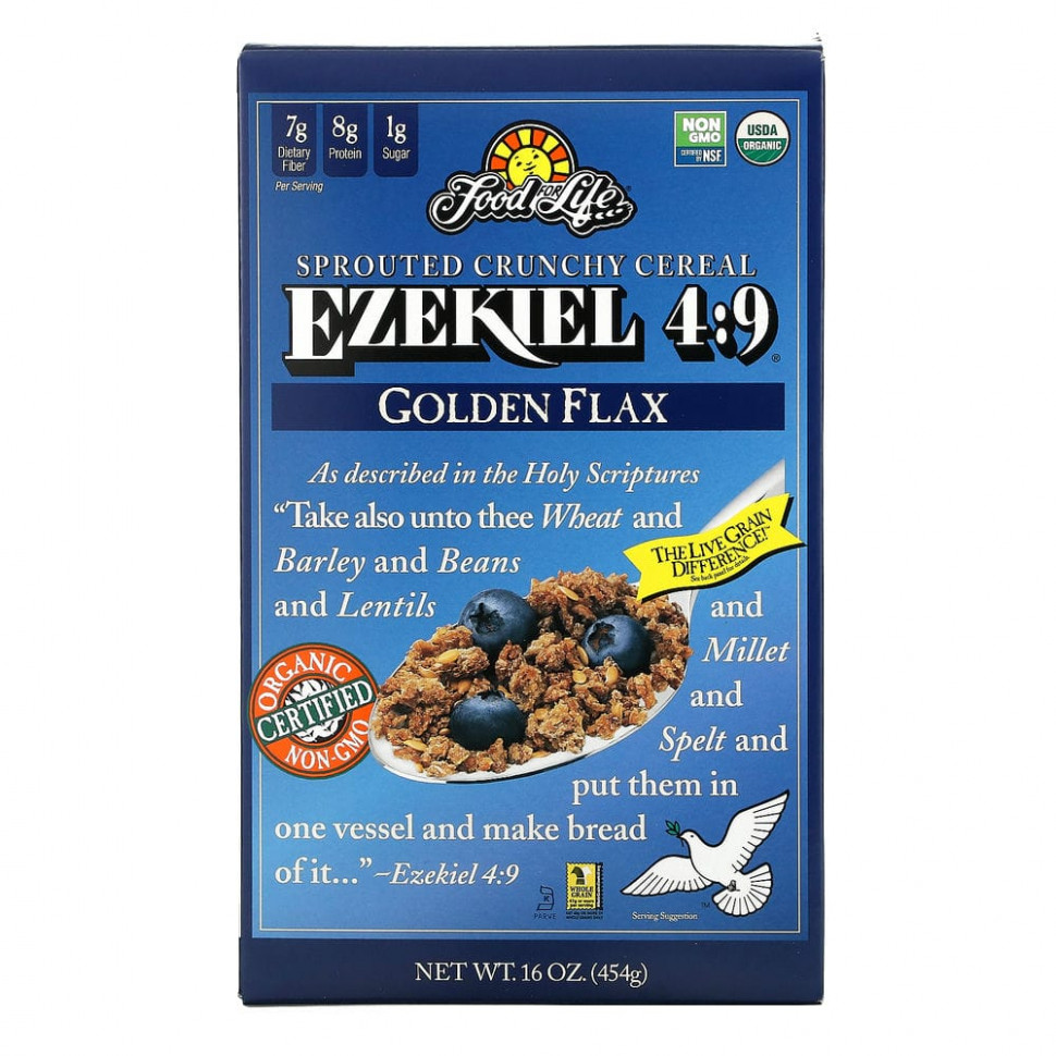 ���� ������ (Iherb) Food For Life, ��������� 4: 9, ��������� ���� �� �������, ������� ���, 454 � (16 �����), ������ �� 2490 ���
