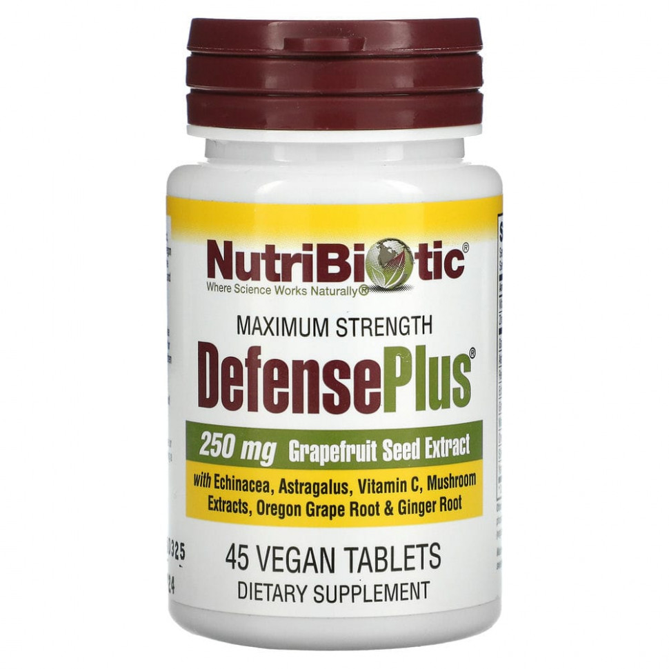 ���� ������ (Iherb) NutriBiotic, DefensePlus, ������������ ����, 45 ��������� ��������, ������ �� 2350 ���