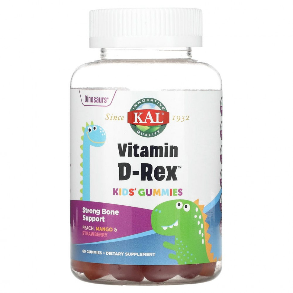 ���� ������ (Iherb) KAL, ����������� ���������� � ��������� D-Rex ��� �����, ������, ����� � ��������, 60 ����������� ��������, ������ �� 2120 ���