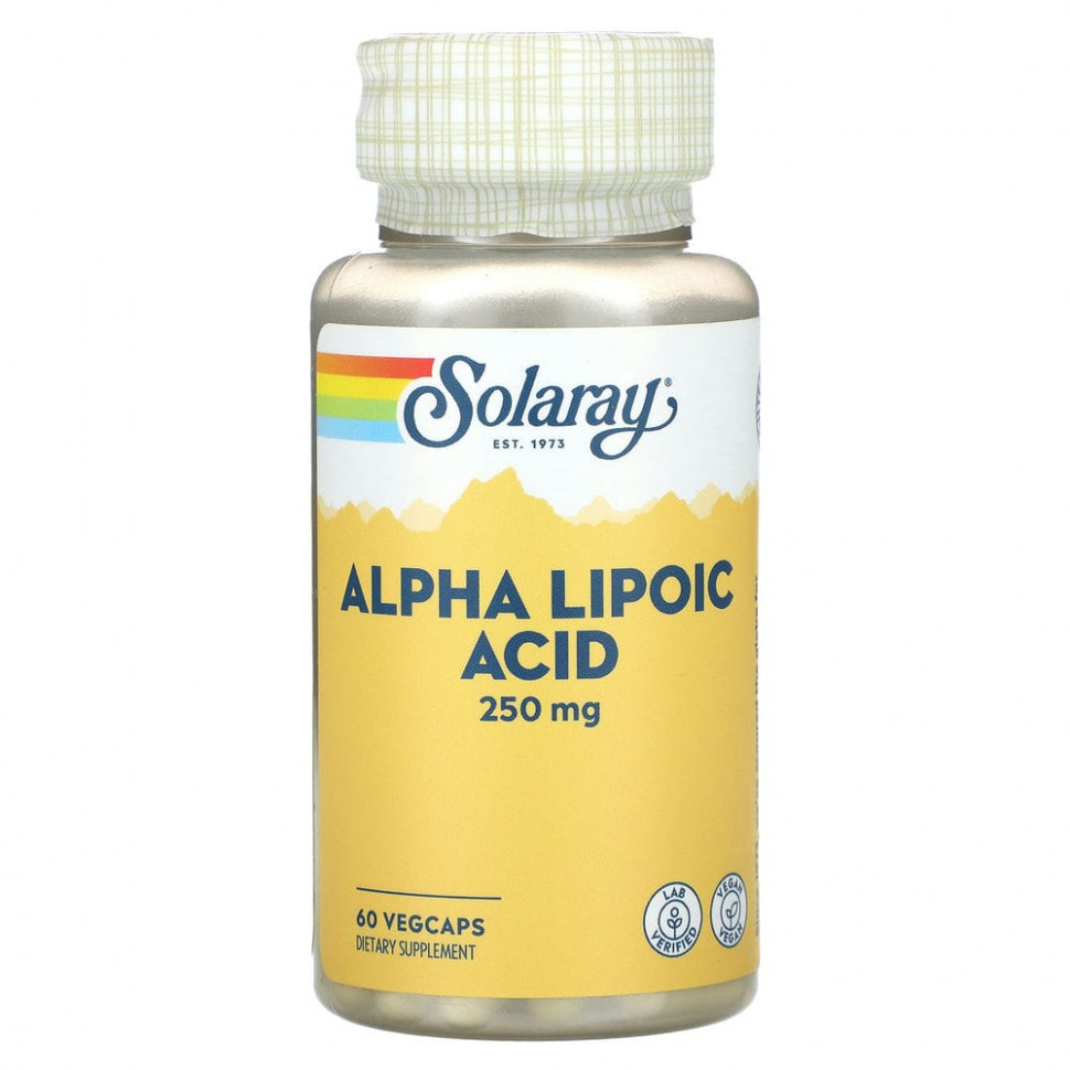 ���� ������ (Iherb) Solaray, �����-�������� �������, 250 ��, 60 �������������� ������, ������ �� 4160 ���
