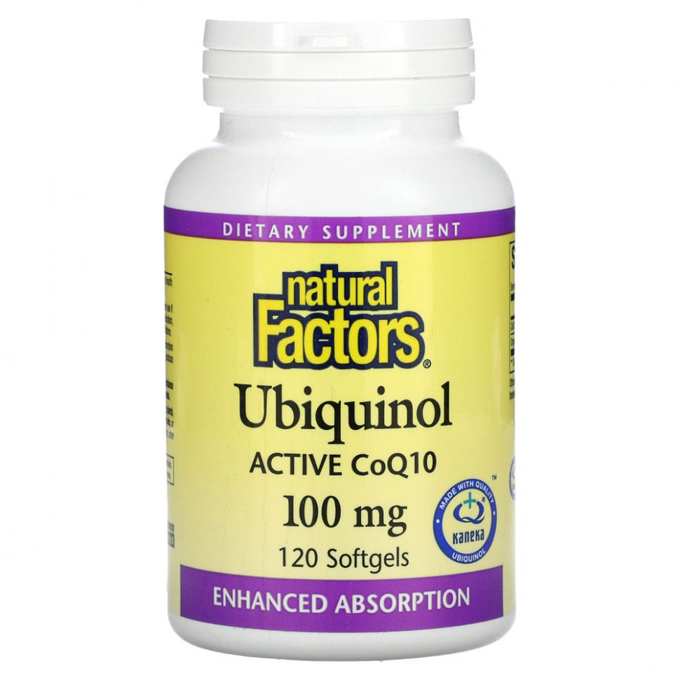 ���� ������ (Iherb) Natural Factors, ��������, QH-�������� ������� Q10, 100 ��, 120 ����������� ������, ������ �� 8580 ���