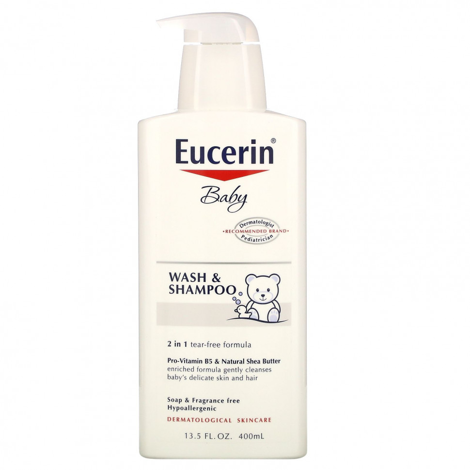 ���� ������ (Iherb) Eucerin, Baby, ���� ��� ���� � �������, ��� ������, 400 �� (13,5 ������ �����), ������ �� 2560 ���