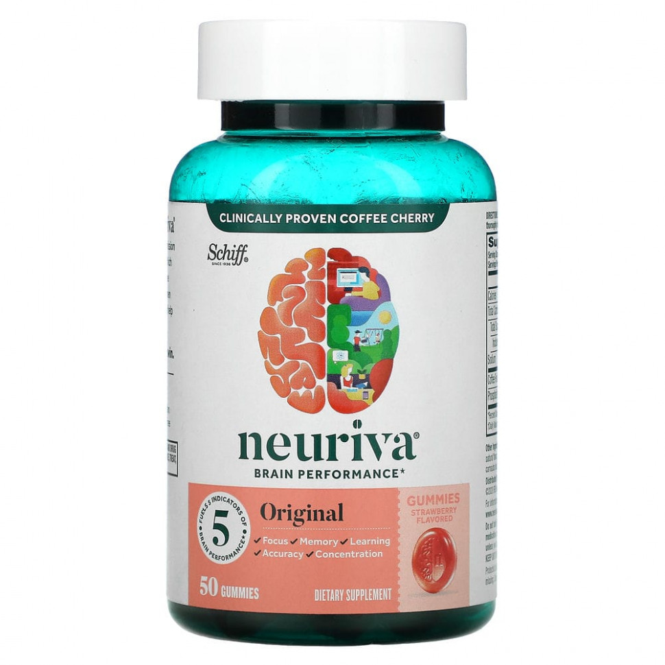 ���� ������ (Iherb) Schiff, Neuriva Brain Performance, ������������, �� ������ ��������, 50 ����������� ��������, ������ �� 8140 ���