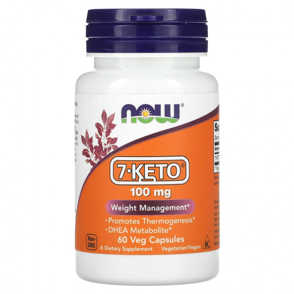 ���� ������ (Iherb) NOW Foods, 7-KETO, 100 ��, 60 ������, ������ �� 4070 ���