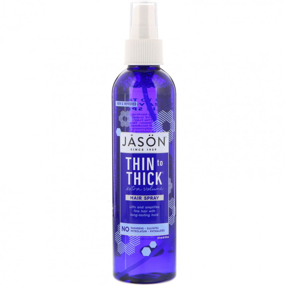 ���� ������ (Iherb) Jason Natural, Thin to Thick, ��� ��� ����� ��� ��������������� ������, 8 ������ ����� (237 ��), ������ �� 2260 ���