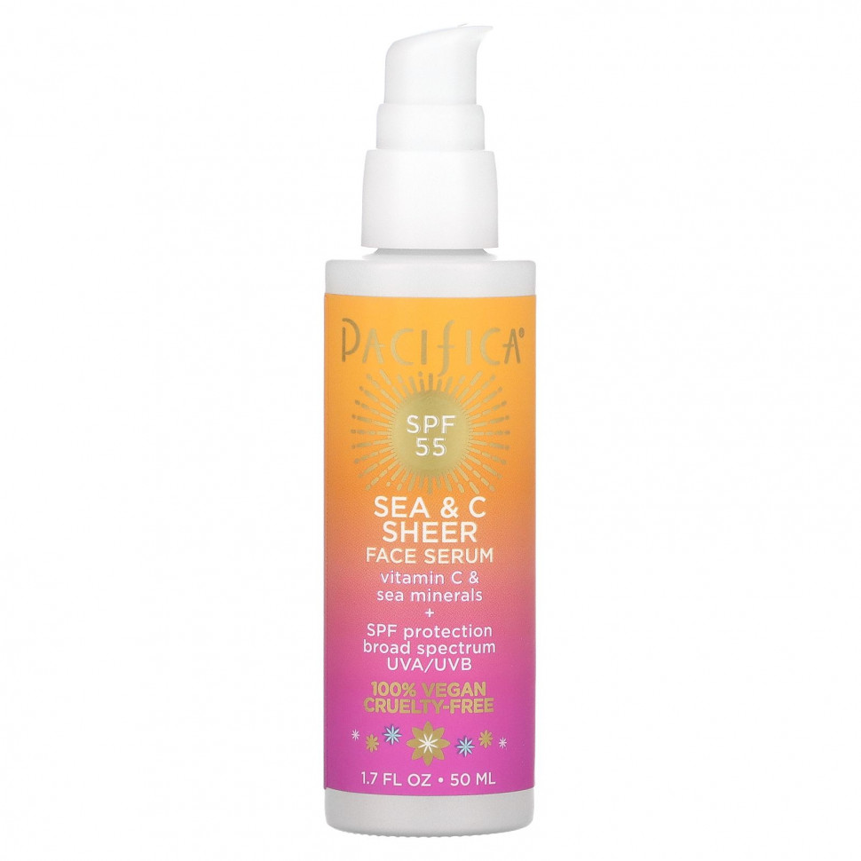 ���� ������ (Iherb) Pacifica, ���������� ��������� ��� ���� Sea & C, SPF 55, 50 �� (1,7 ����. �����), ������ �� 2830 ���