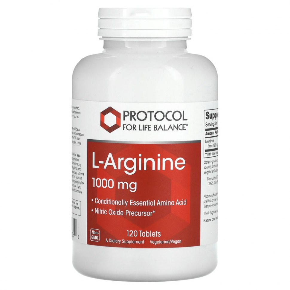 ���� ������ (Iherb) Protocol for Life Balance, L-�������, 1000 ��, 120 ��������, ������ �� 4260 ���