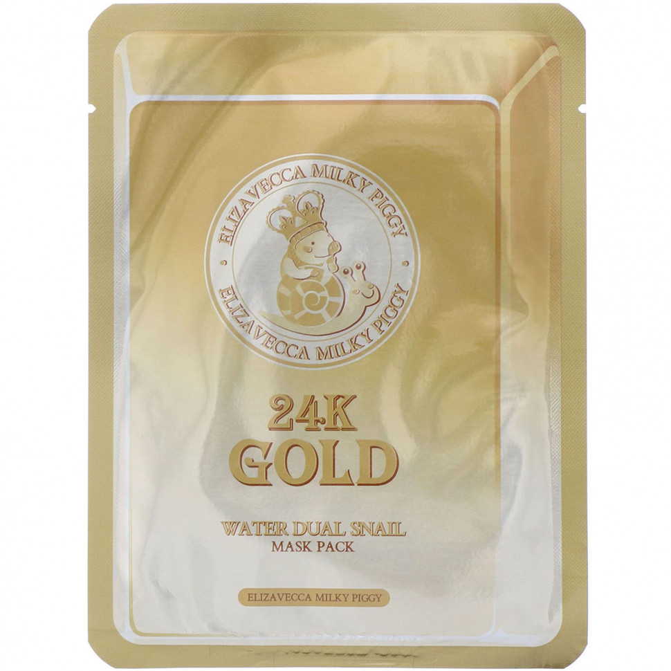 ���� ������ (Iherb) Elizavecca, Milky Piggy, 24k Gold Water Dual Snail, �������� �������� ����� � ������� � �������� ������, 10 ��., �� 25 � (0,88 �����), ������ �� 2180 ���