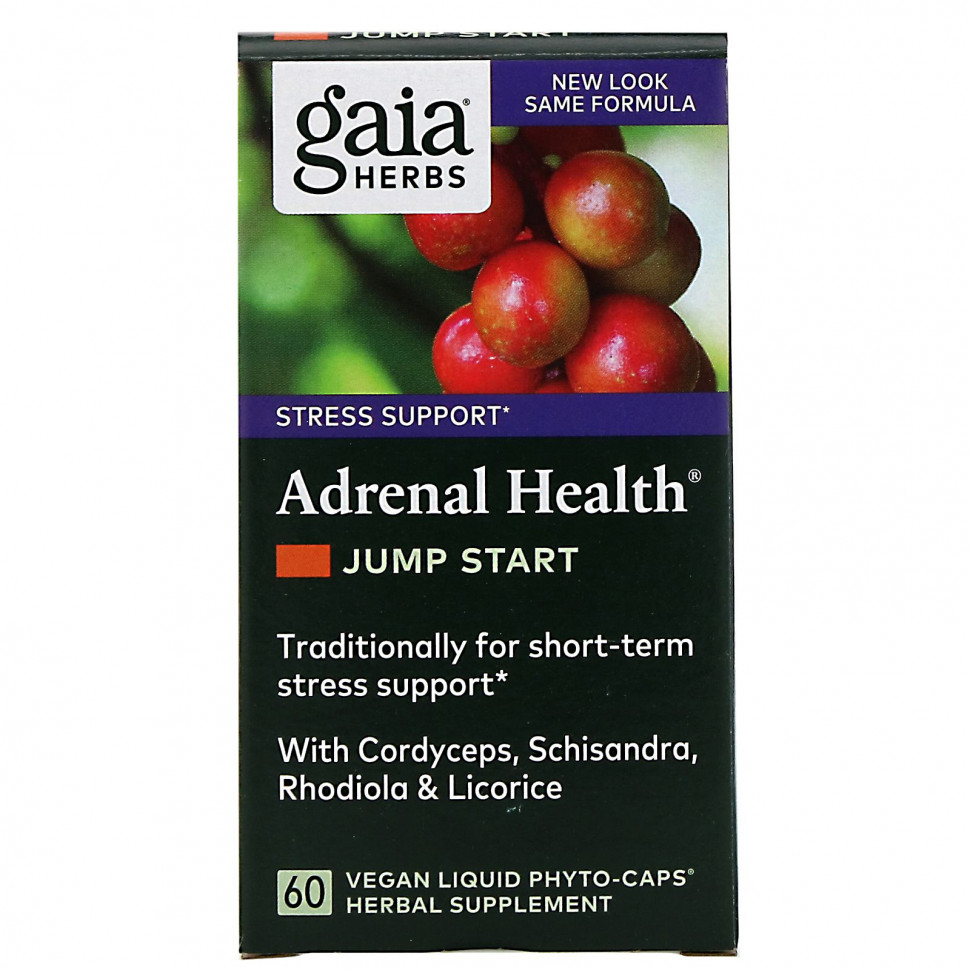 ���� ������ (Iherb) Gaia Herbs, Adrenal Health, Jump Start, 60 ��������� ���������� � ���������, ������ �� 5410 ���