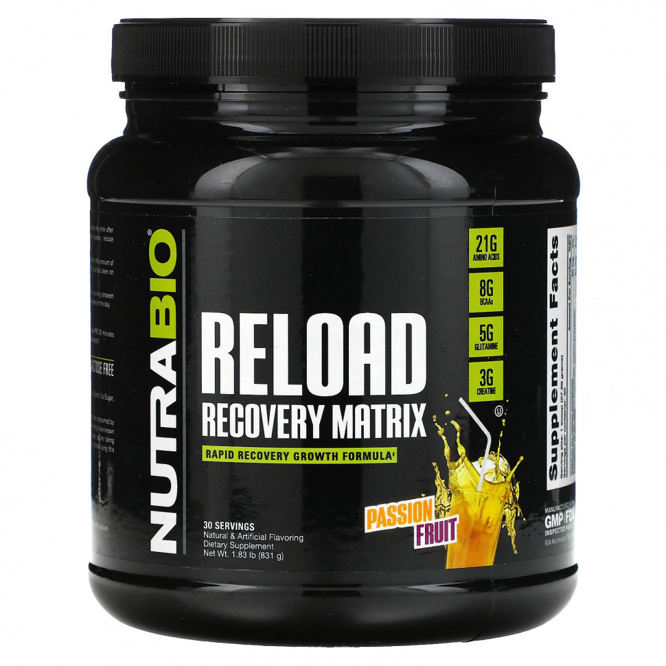 ���� ������ (Iherb) NutraBio Labs, Reload Recovery Matrix, ��������, 1,83 ����� (831 �), ������ �� 8460 ���